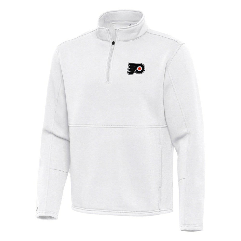 Philadelphia Flyers Antigua Twist Quarter-Zip Pullover Jacket - White - NHL 202264771