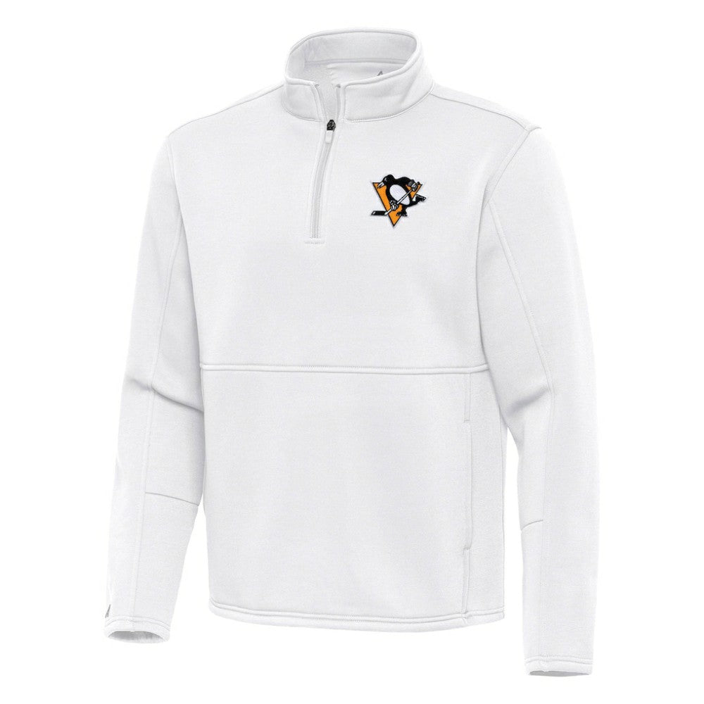 Pittsburgh Penguins Antigua Twist Quarter-Zip Pullover Jacket - White - NHL 202264776