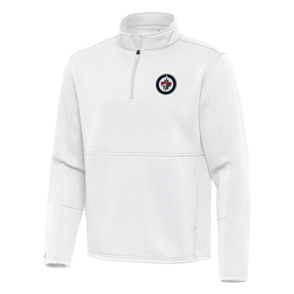 Winnipeg Jets Antigua Twist Quarter-Zip Pullover Jacket - White - NHL 202264787