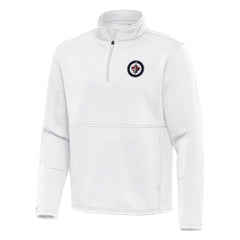 Winnipeg Jets Antigua Twist Quarter-Zip Pullover Jacket - White - NHL 202264787