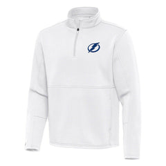Tampa Bay Lightning Antigua Twist Quarter-Zip Pullover Jacket - White - NHL 202264790