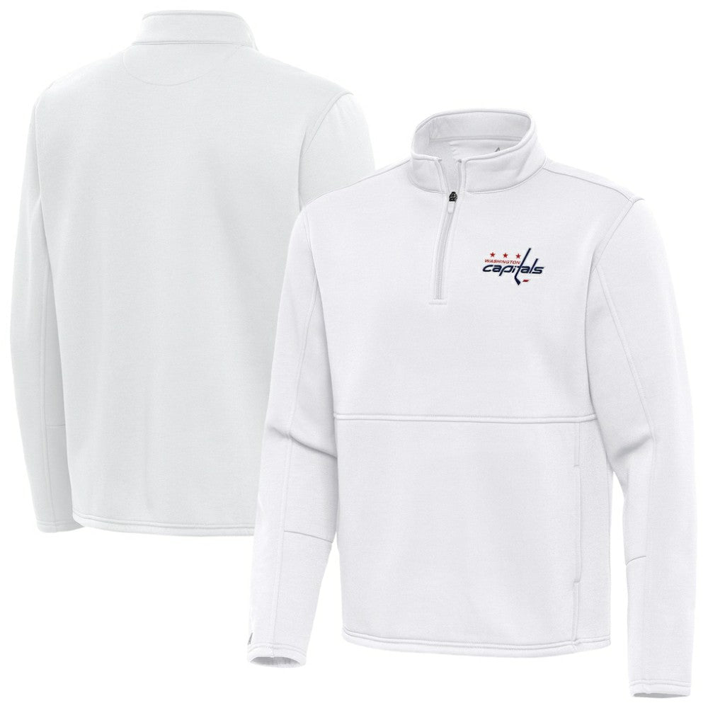 Washington Capitals Antigua Twist Quarter-Zip Pullover Jacket - White - NHL 202264795