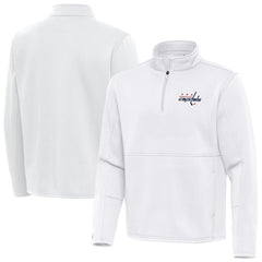 Washington Capitals Antigua Twist Quarter-Zip Pullover Jacket - White - NHL 202264795