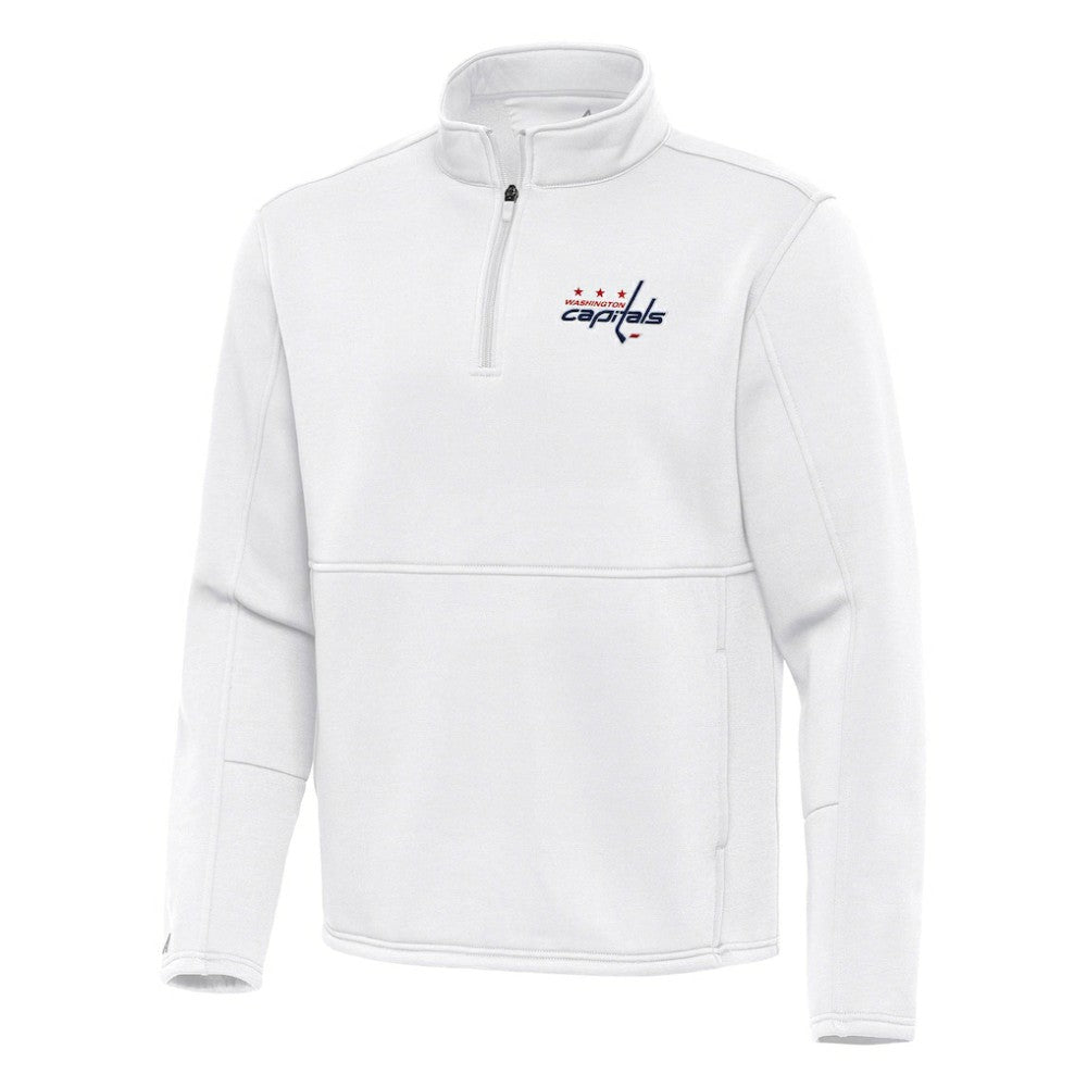 Washington Capitals Antigua Twist Quarter-Zip Pullover Jacket - White - NHL 202264795