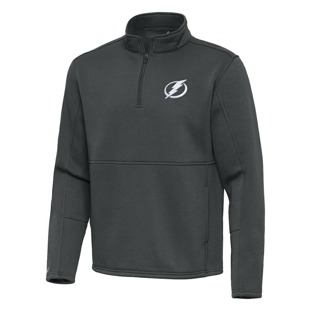 Tampa Bay Lightning Antigua Twist Quarter-Zip Pullover Jacket - Pewter - NHL 202264796