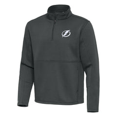 Tampa Bay Lightning Antigua Twist Quarter-Zip Pullover Jacket - Pewter - NHL 202264796