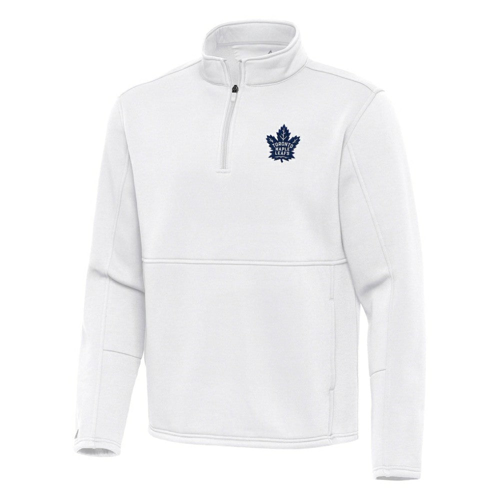Toronto Maple Leafs Antigua Twist Quarter-Zip Pullover Jacket - White - NHL 202264800