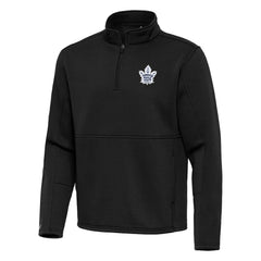 Toronto Maple Leafs Antigua Twist Quarter-Zip Pullover Jacket - Black - NHL 202264802