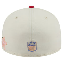 San Francisco 49ers New Era Tonal Floral 59FIFTY Fitted Hat Cream/Scarlet