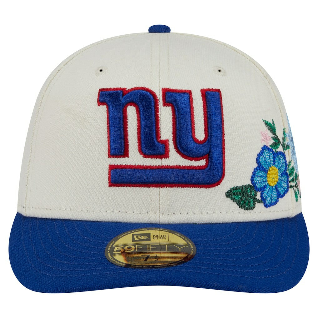 New York Giants New Era Tonal Floral 59FIFTY Fitted Hat Cream/Royal