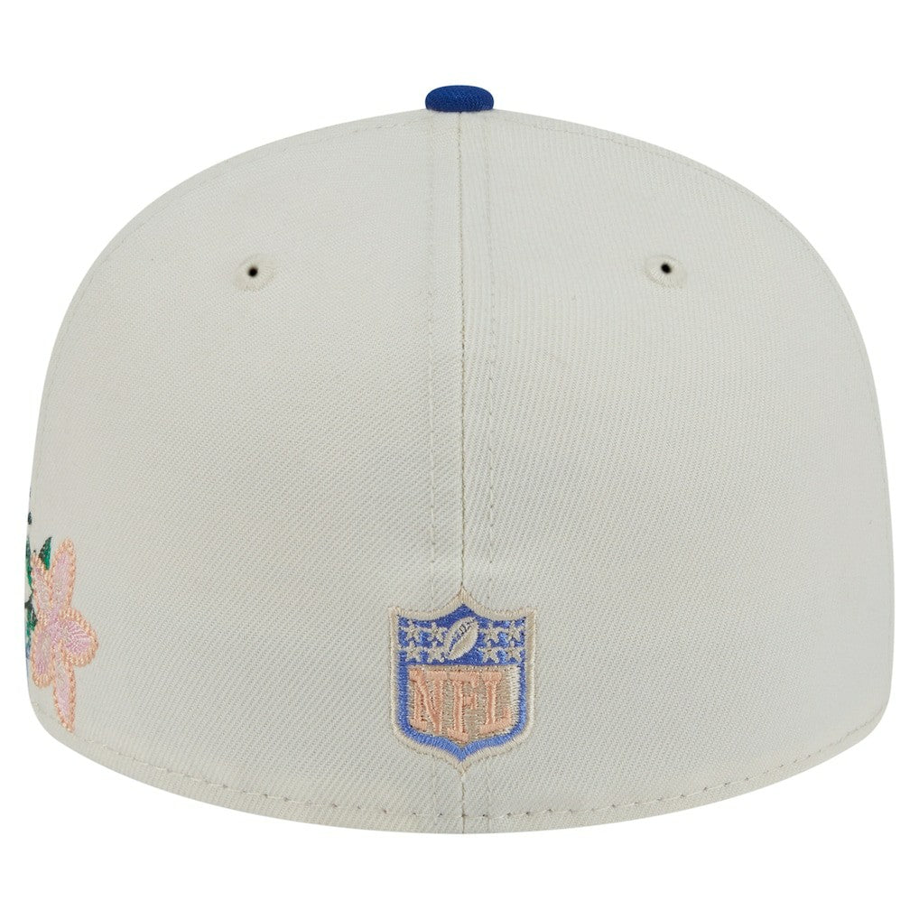New York Giants New Era Tonal Floral 59FIFTY Fitted Hat Cream/Royal