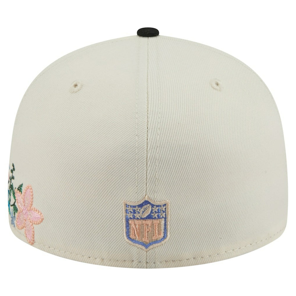 Pittsburgh Steelers New Era Tonal Floral 59FIFTY Fitted Hat Cream/Black