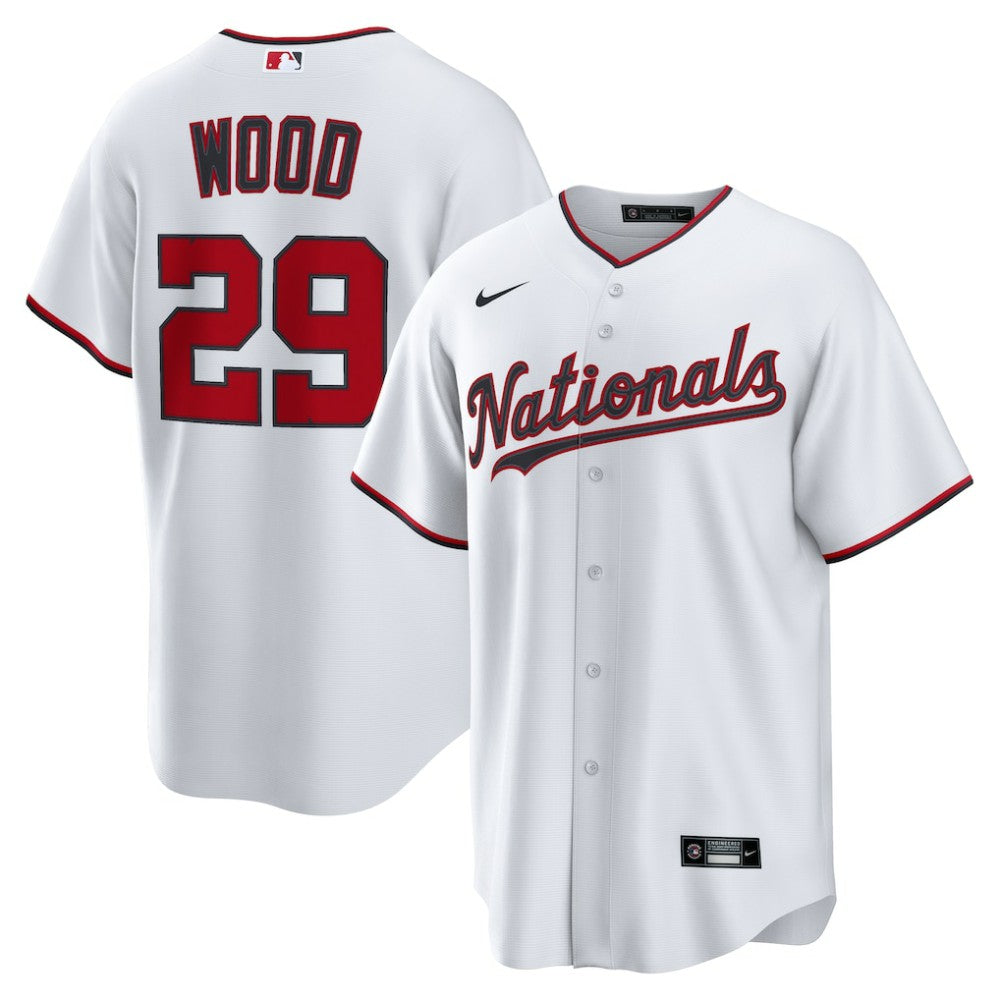 James Wood Washington Nationals Nike Home Replica Jersey - White - Nike Discount