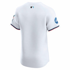 Miami Marlins Nike Home Elite Jersey - White - Nike Sale