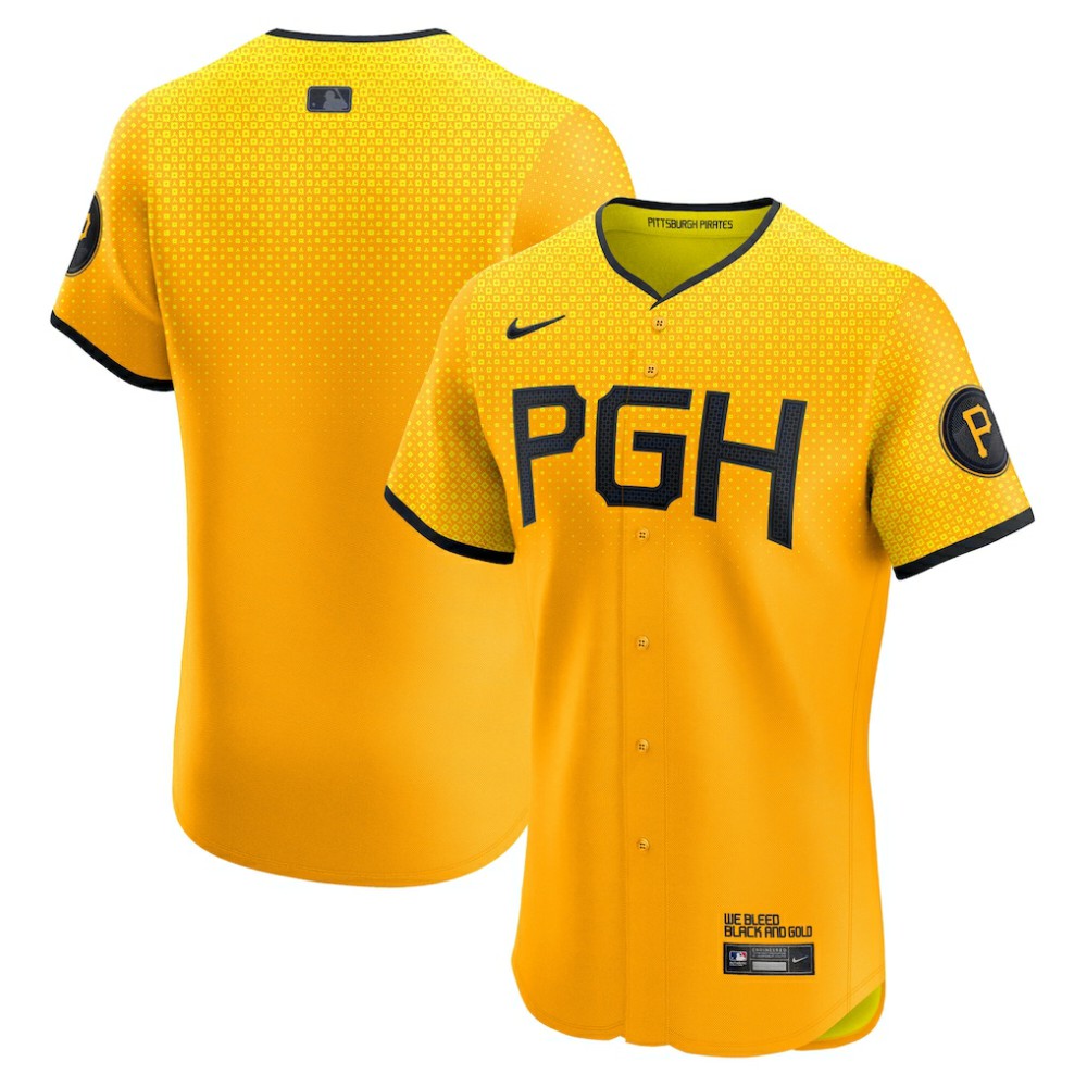 Pittsburgh Pirates Nike City Connect  Elite Jersey - Gold - Nike on Sale