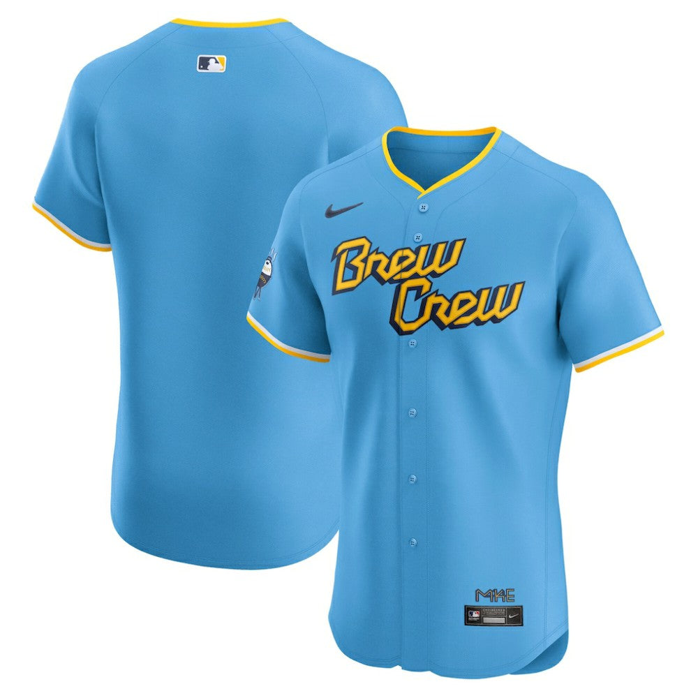 Milwaukee Brewers Nike City Connect  Elite Jersey - Powder Blue - Nike Sale