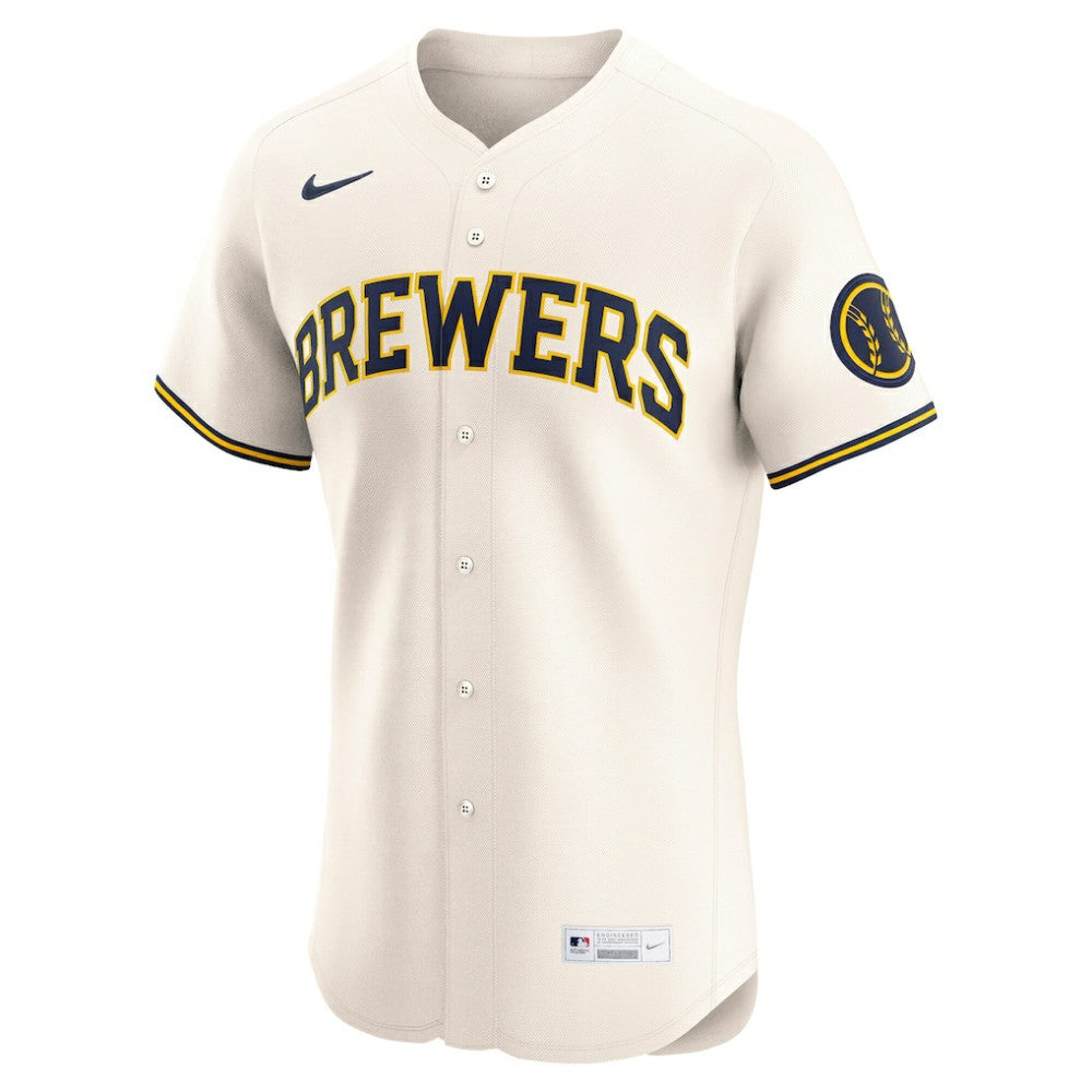 Milwaukee Brewers Nike Home Elite Jersey - Cream - Nike Sale