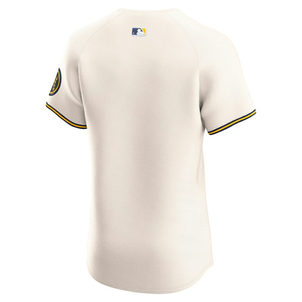 Milwaukee Brewers Nike Home Elite Jersey - Cream - Nike Sale