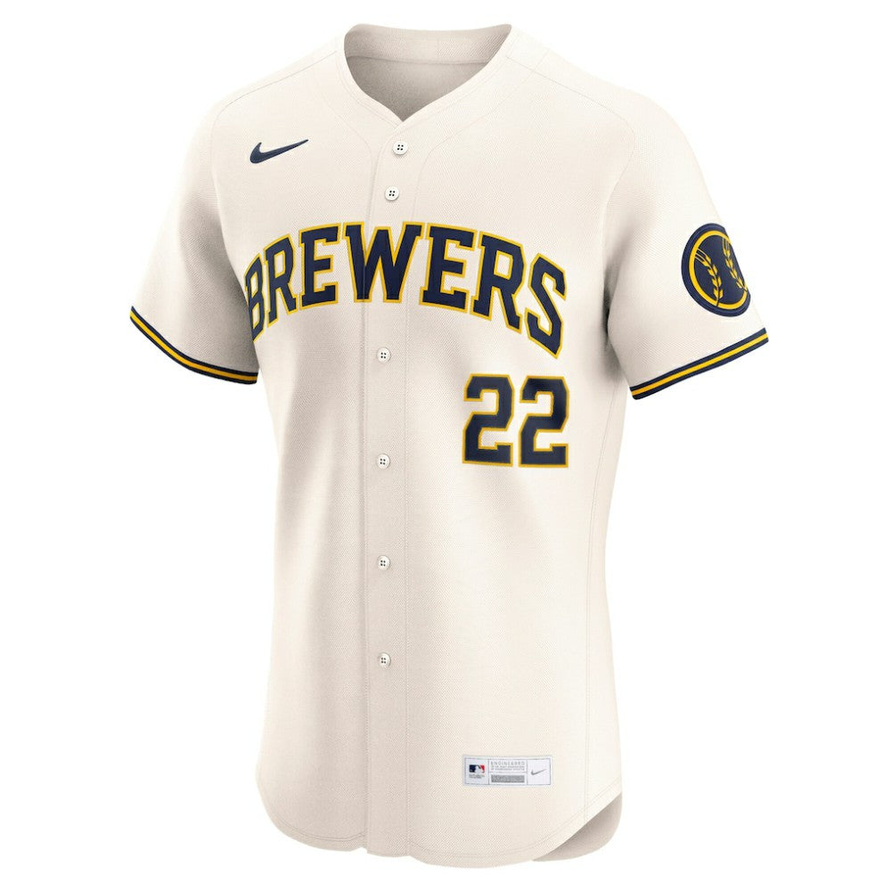 Christian Yelich Milwaukee Brewers Nike Home Elite Player Jersey - Cream - Nike Online