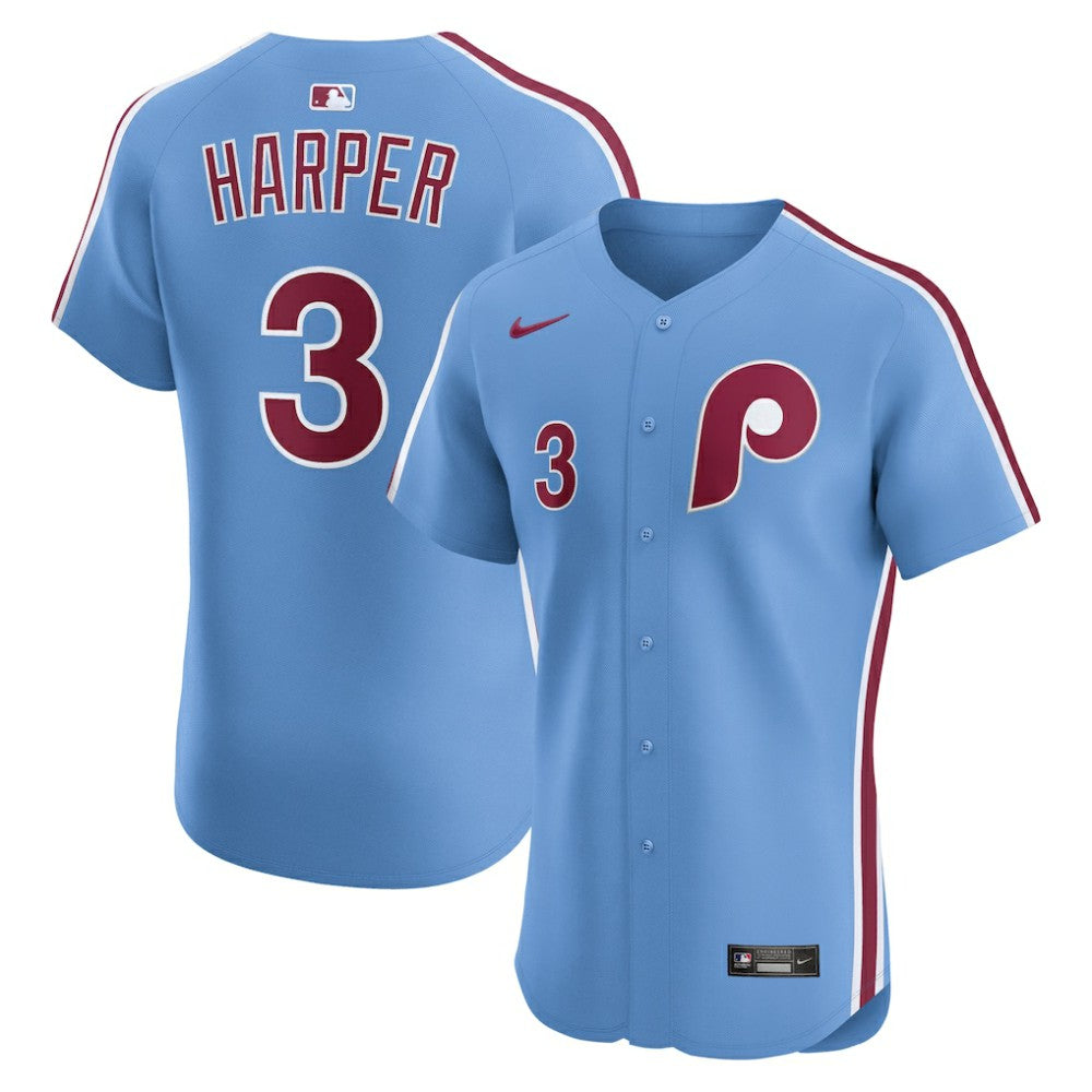 Bryce Harper Philadelphia Phillies Nike Alternate Elite Jersey - Light Blue - Nike Sale