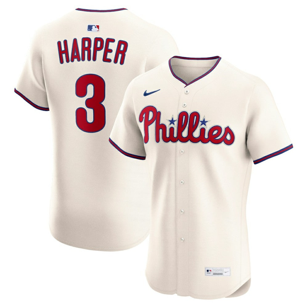 Bryce Harper Philadelphia Phillies Nike Alternate 2 Elite Jersey - Cream - Nike Lifestyle