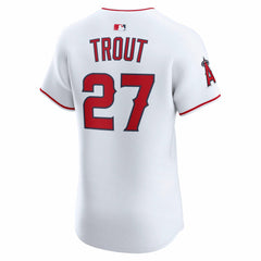 Mike Trout Los Angeles Angels Nike Home ElitePlayer  Jersey - White - Nike Lifestyle