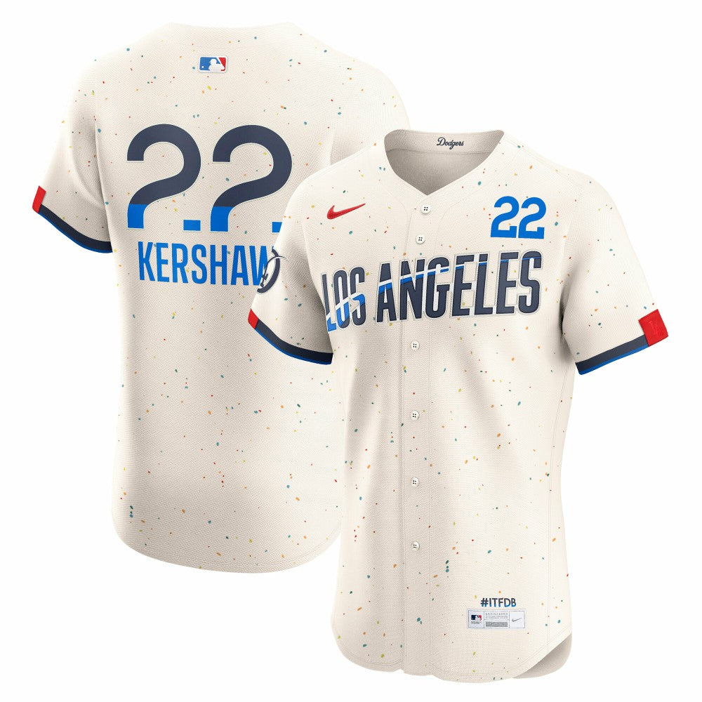 Clayton Kershaw Los Angeles Dodgers Nike City Connect Elite Jersey - Cream - Nike Sale