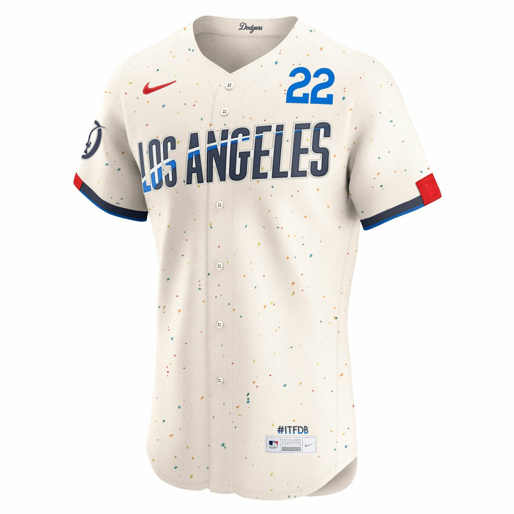 Clayton Kershaw Los Angeles Dodgers Nike City Connect Elite Jersey - Cream - Nike Sale