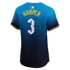 Bryce Harper Philadelphia Phillies Nike City Connect Elite Jersey - Navy - Nike Lifestyle