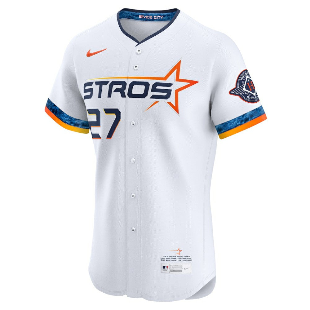 Jose Altuve Houston Astros Nike 2025 City Connect Elite Player Jersey - White - Nike on Sale