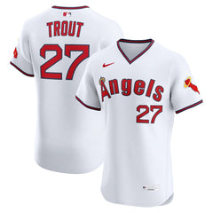 Mike Trout Los Angeles Angels Nike Alternate 2 Elite Jersey - White - Nike Lifestyle