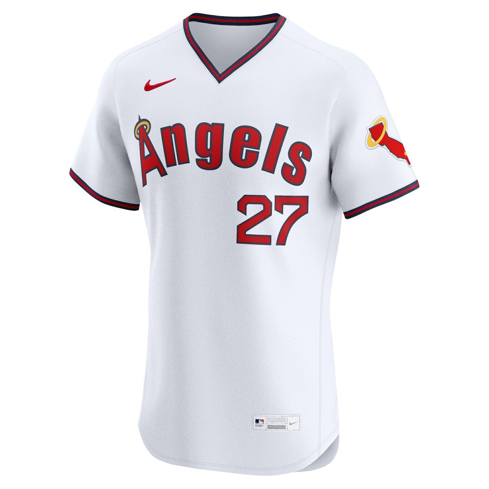 Mike Trout Los Angeles Angels Nike Alternate 2 Elite Jersey - White - Nike Lifestyle