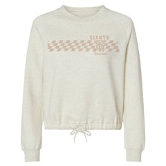 San Francisco Giants Soft as a Grape Women's Tonal Checkered Sweatshirt - Natural - MLB Online