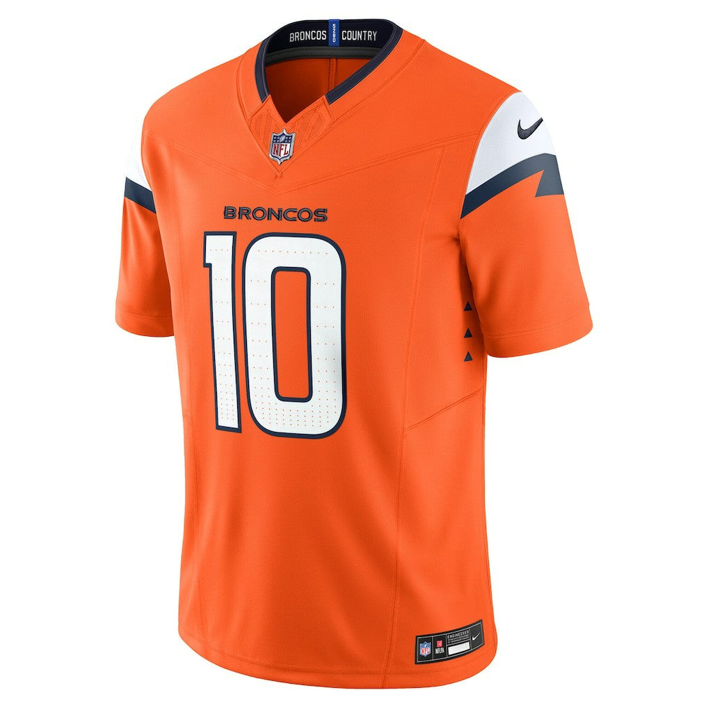 Nike Bo Nix Denver Broncos Vapor F.U.S.E. Limited Jersey Orange