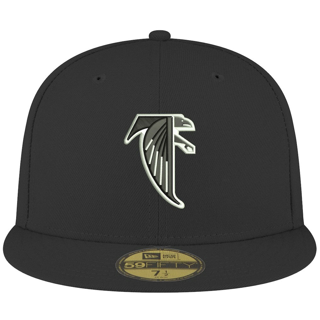 Atlanta Falcons New Era Omaha Throwback 59FIFTY Fitted Hat Black