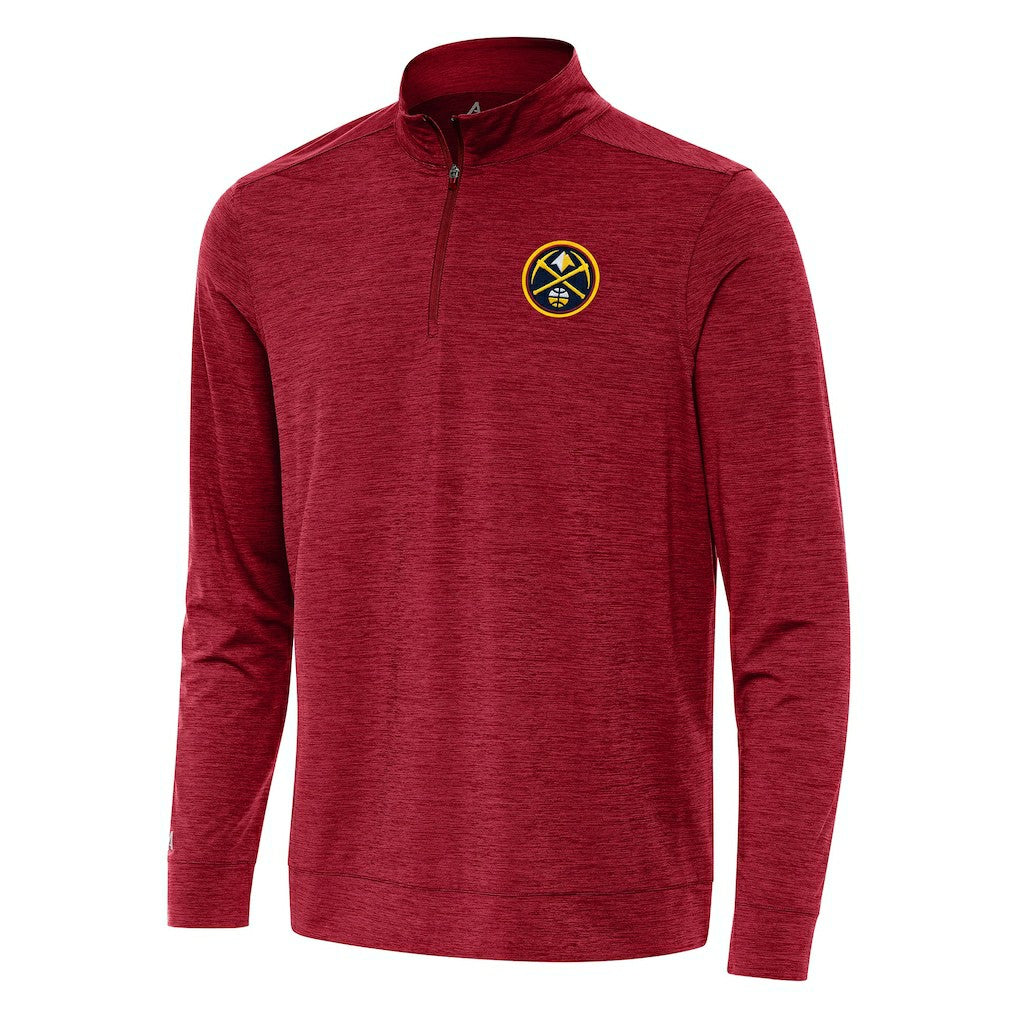 Denver Nuggets Antigua Bright Quarter-Zip Top Cardinal