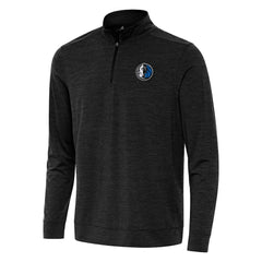 Dallas Mavericks Antigua Bright Quarter-Zip Top Heather Black