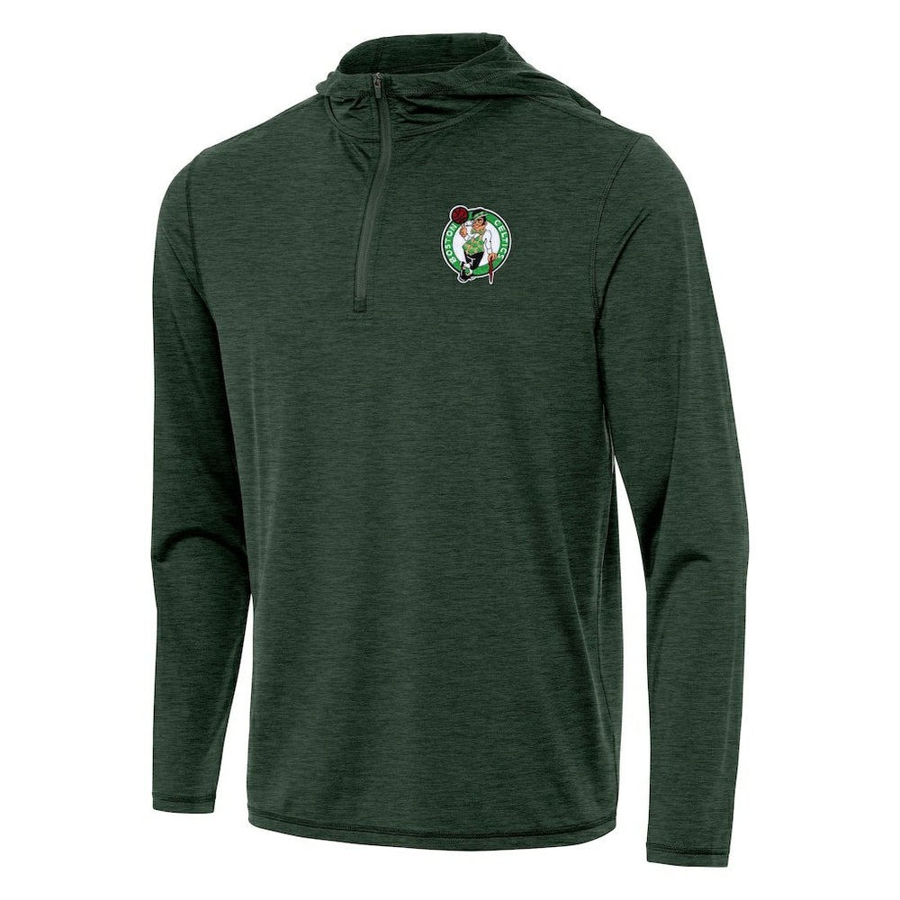 Boston Celtics Antigua Tidy Quarter-Zip Hoodie Hunter Green