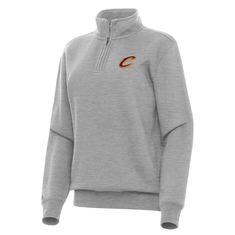 Cleveland Cavaliers Antigua Women's Victory Quarter-Zip Sweatshirt Heather Gray