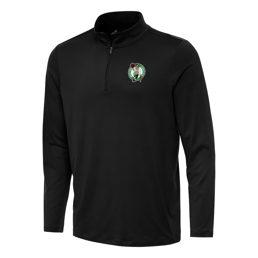 Boston Celtics Antigua Reprocess Quarter-Zip Top Black