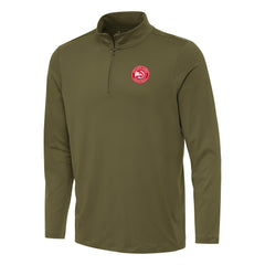 Atlanta Hawks Antigua Reprocess Quarter-Zip Top Olive