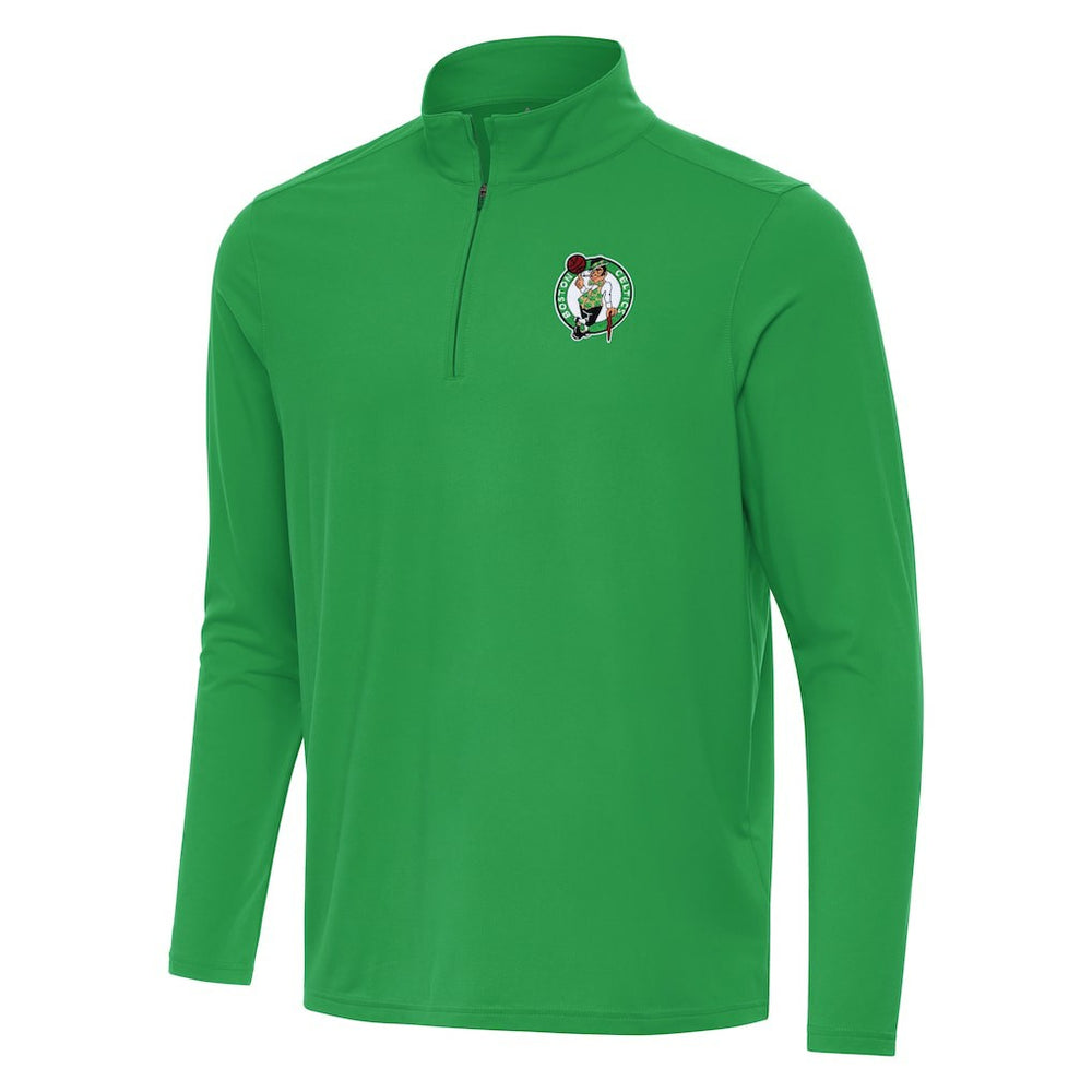 Boston Celtics Antigua Intent Quarter-Zip Top Kelly Green