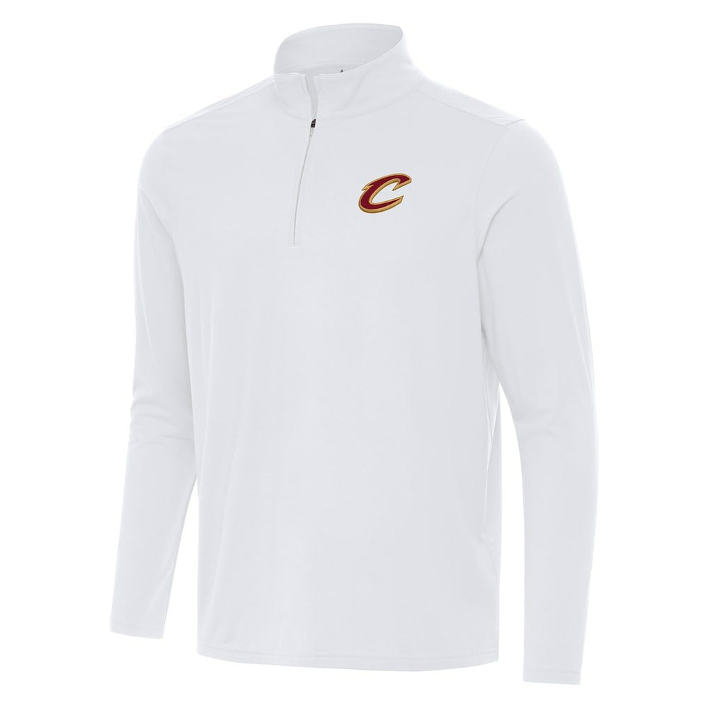 Cleveland Cavaliers Antigua Intent Quarter-Zip Top White