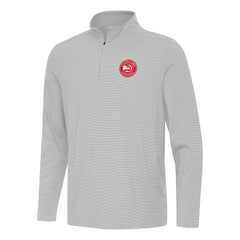 Atlanta Hawks Antigua Twine Quarter-Zip Top Gray