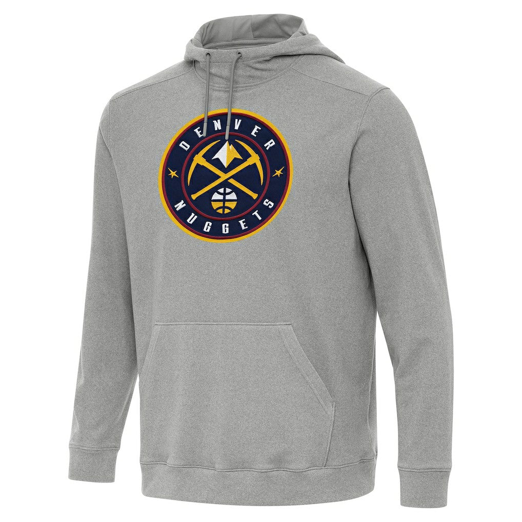 Denver Nuggets Antigua Cloud Pullover Hoodie Heather Gray
