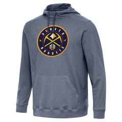 Denver Nuggets Antigua Cloud Pullover Hoodie Heather Navy