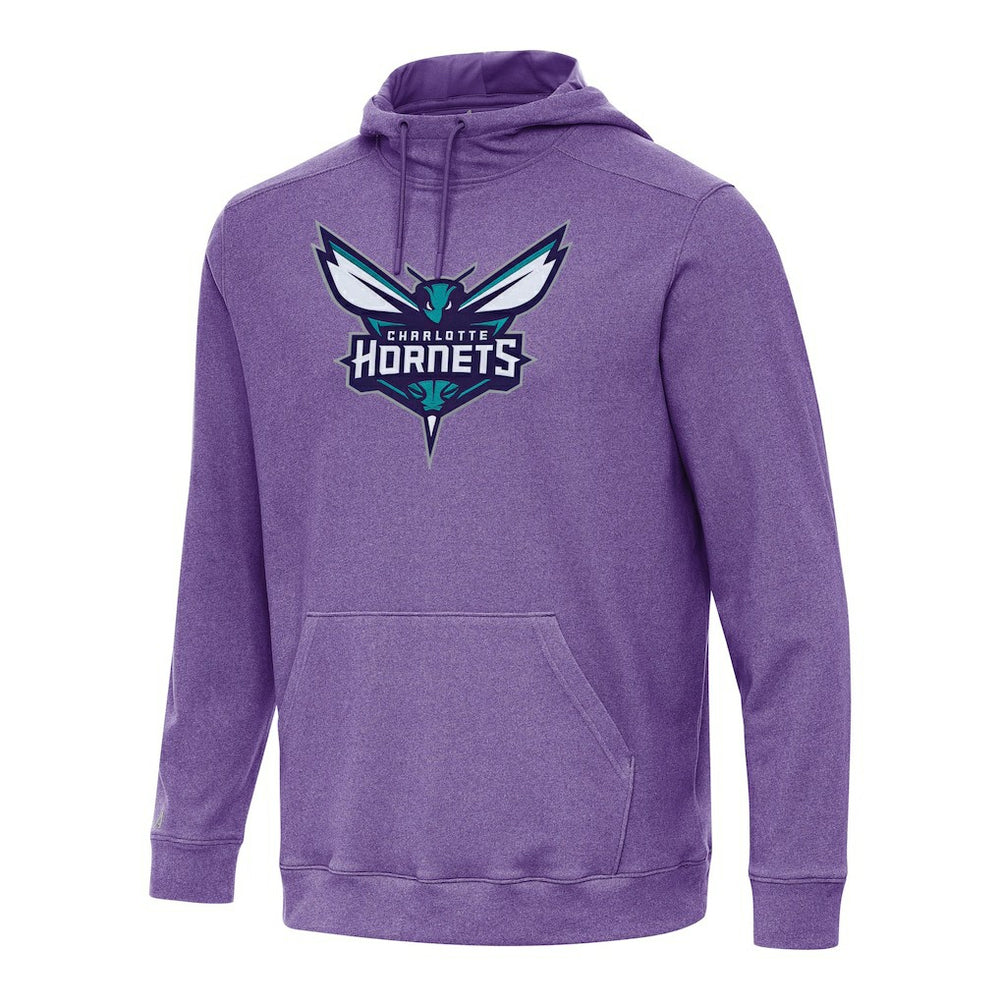 Charlotte Hornets Antigua Cloud Pullover Hoodie Heather Purple