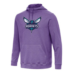Charlotte Hornets Antigua Cloud Pullover Hoodie Heather Purple