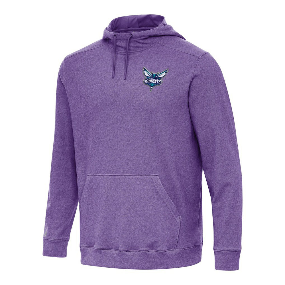 Charlotte Hornets Antigua Cloud Pullover Hoodie Heather Purple