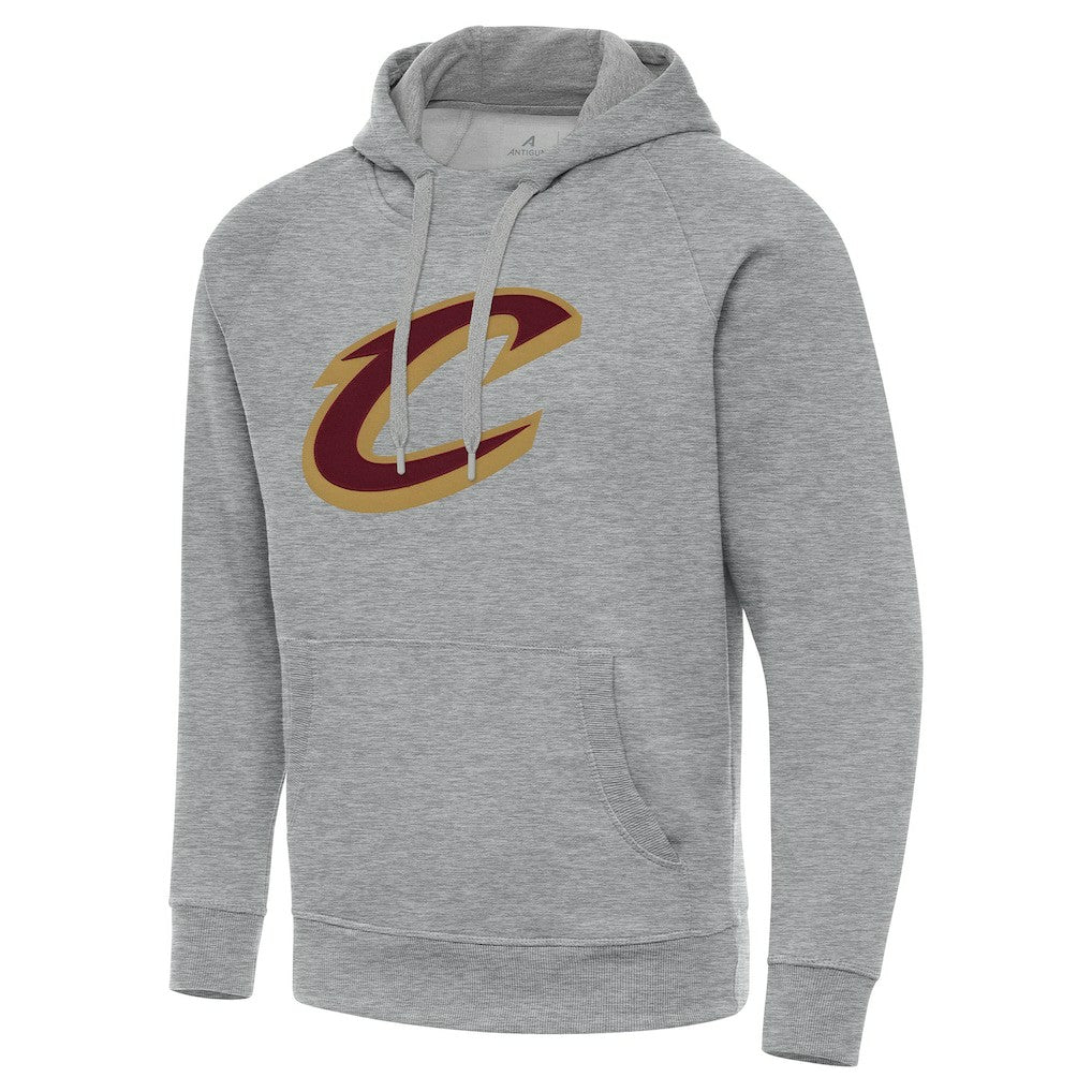 Cleveland Cavaliers Antigua Big & Tall Victory Raglan Pullover Hoodie Heather Gray